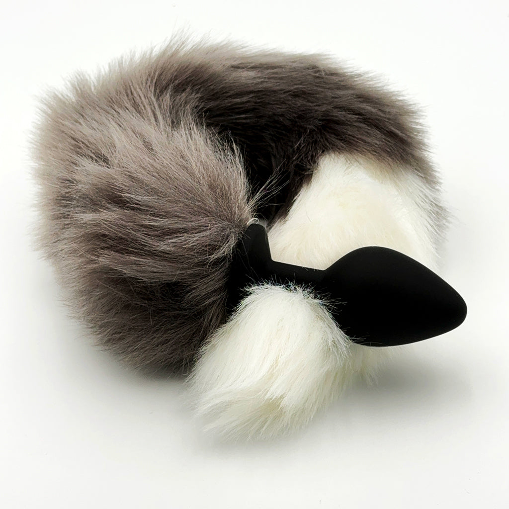Foxy Silicone Butt Plug with shimmering faux-fox tail, ready to spice up your intimate adventures.