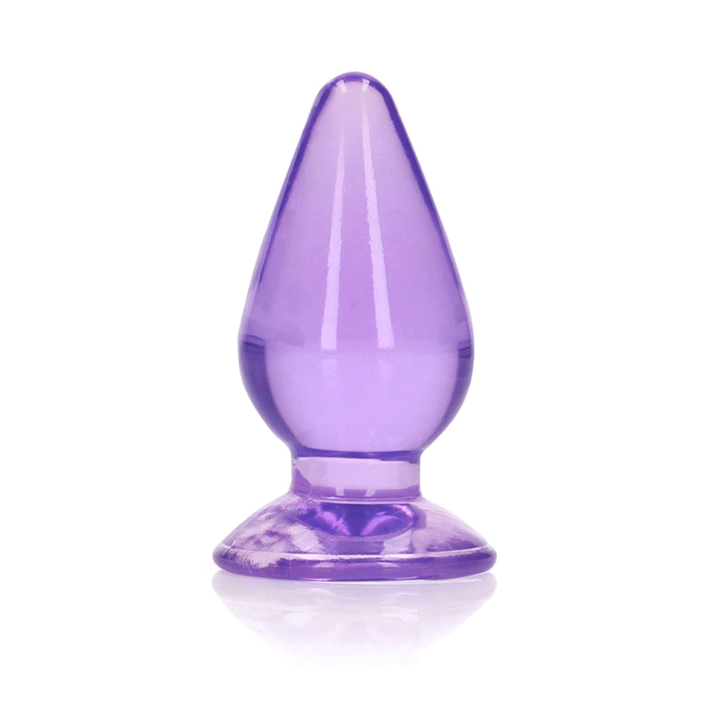 Medium Anal Plug Purple - transparent pleasure toy.